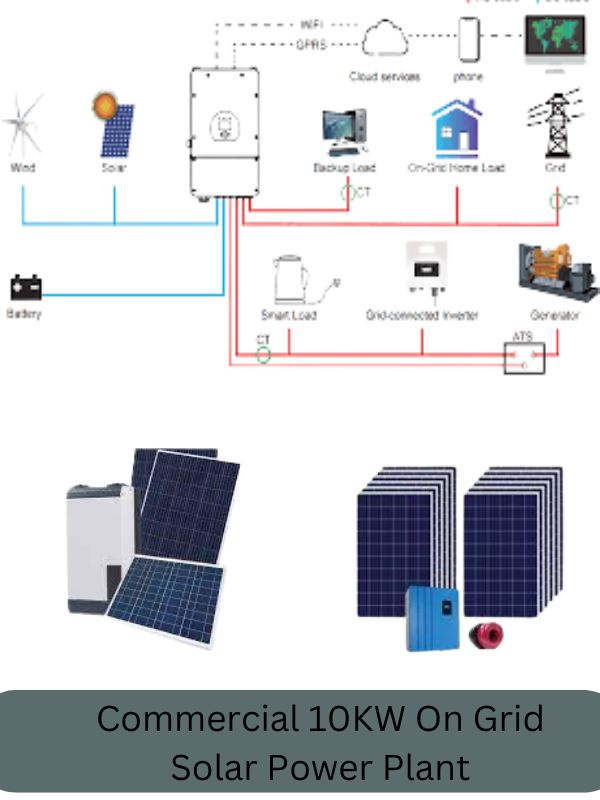 Commercial 10KW On Grid Solar panel Plant
