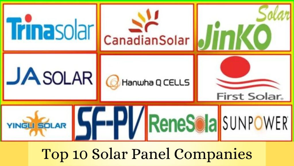 Top 10 solar panel companies
